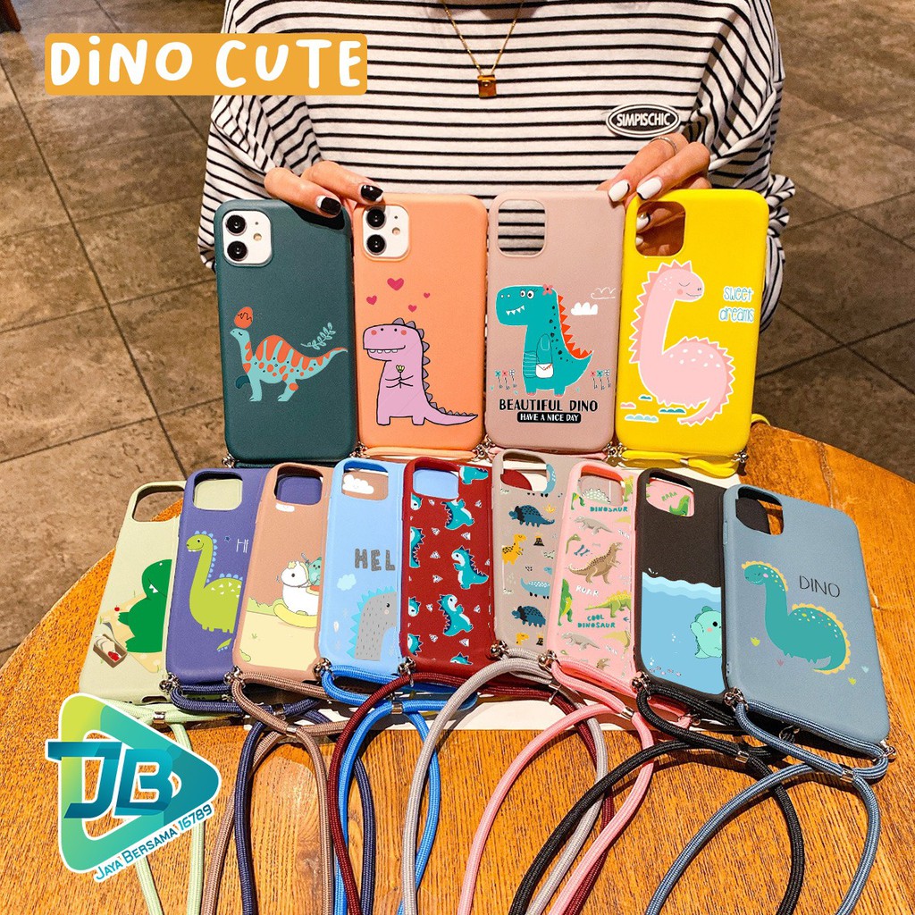 Softcase Slingcase Tali Lanyard Candy DINO CUTE Vivo V11 V15 V19 V17 S1 Z1 X50 Pro JB3828