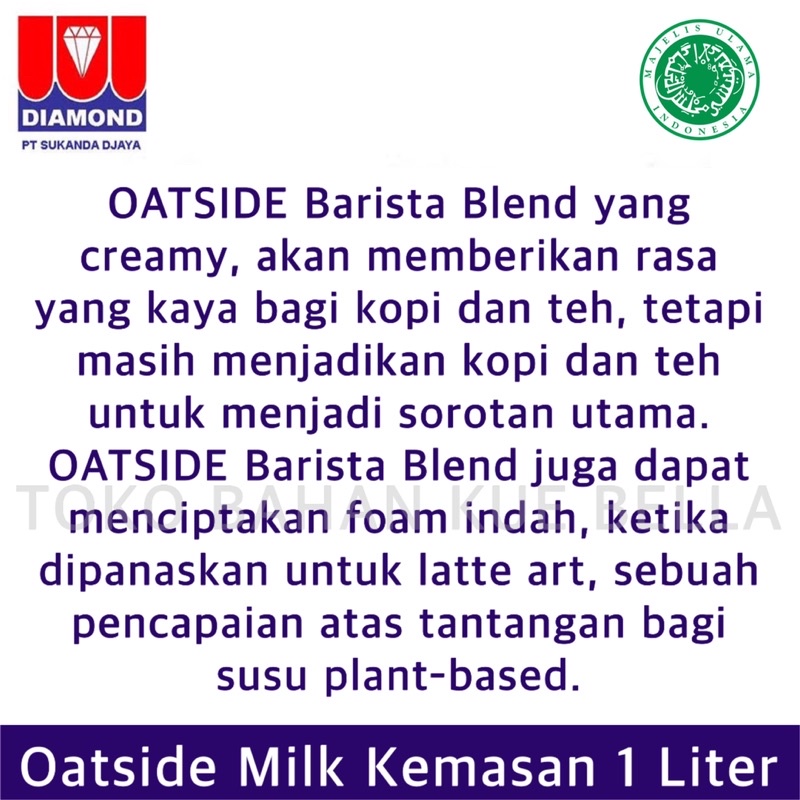 OATSIDE Milk 1 Liter Barista Blend / Chocolate - Susu Gandum Lactose &amp; Dairy Free