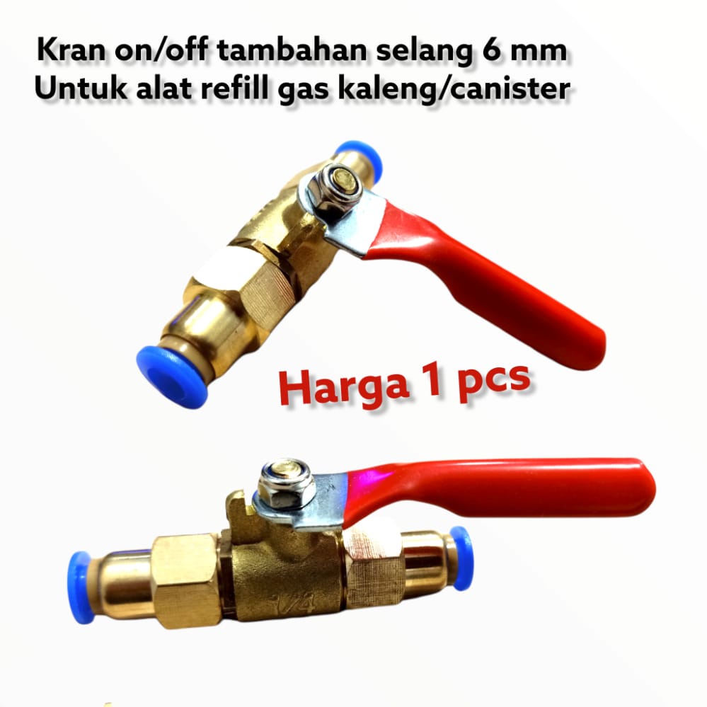 Kran On/Off alat refill gas kaleng portable gas kaleng canister