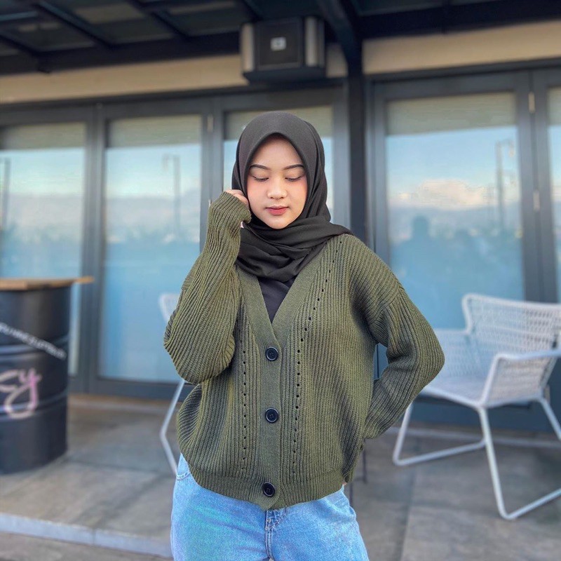 Khanza cable cardy // crop cardy by @stripetee_mrln