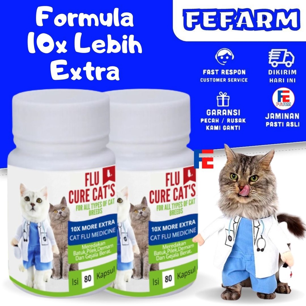 Obat Flu Kucing Cat Batuk Obat Batuk Kucing FEFARM