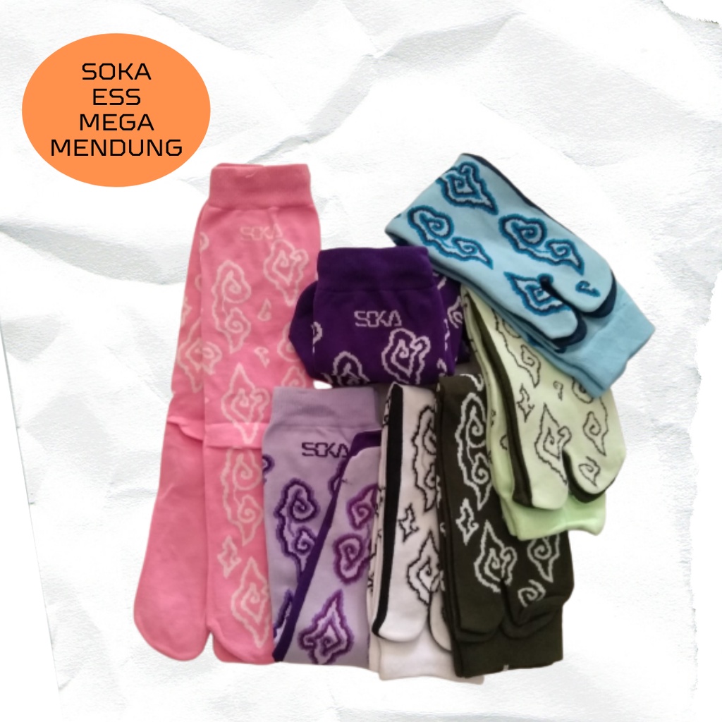 SOKA Kaos Kaki  Motif Wanita Mega Mendung