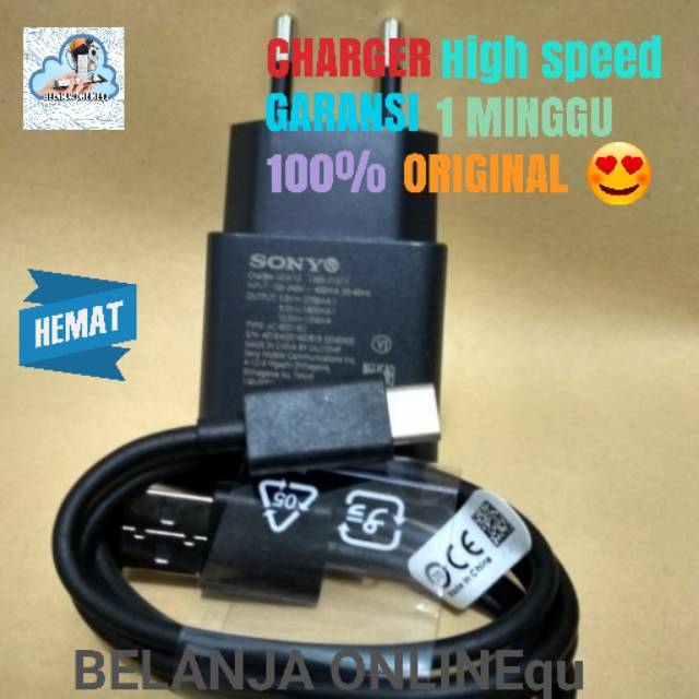 PROMO CHARGER SONY ORIGINAL CHARGER SONY EXPERIA XZ1 XZ UCH 12 USB TIPE C QUICK 3.0 ORIGINAL 100%