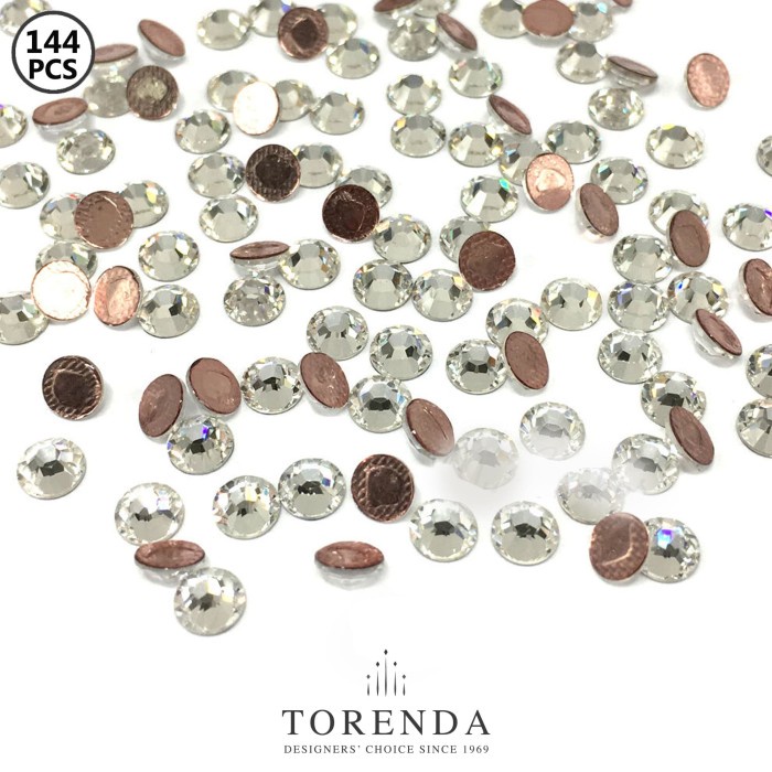 

DISKON- BISA COD Swarovski Payet Kristal Tempel HotFix Art 2078 - Putih Crystal(6Uk) - ss20