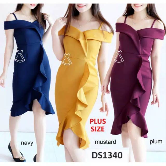 Dress pesta sabrina plus size