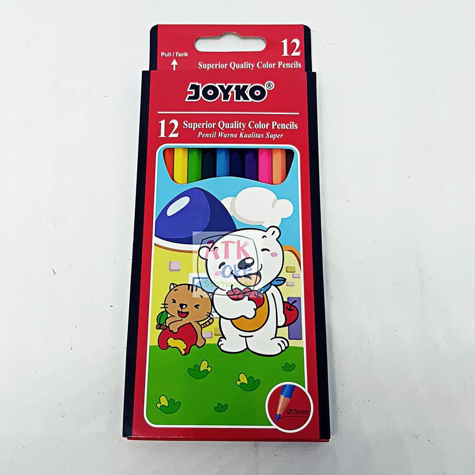 

【TERSEDIA & COD】 Pensil Warna Joyko CP 12 BP Panjang