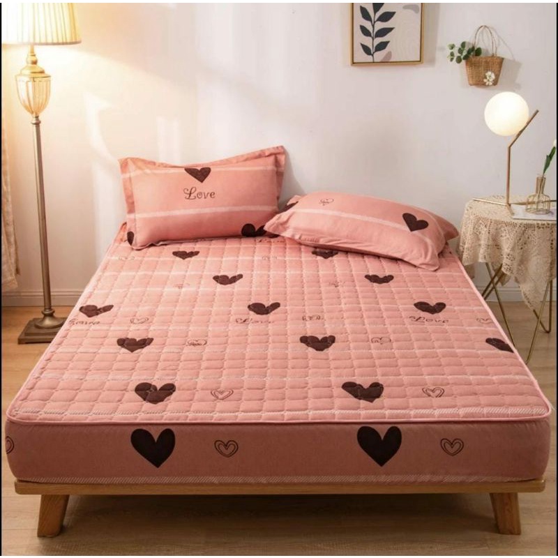 Sprei Sultan Waterproof anti ompol anti tahan air size 160×200 120×200 Seprei Adem full Karet-Waterproof- Nude lov