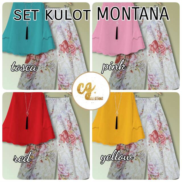KULOT SET MONTANA celana panjang wanita office wear kuliah selebgram hijab