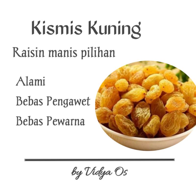

Kismis Kuning Raisin manis / Gold Raisin 100 gram