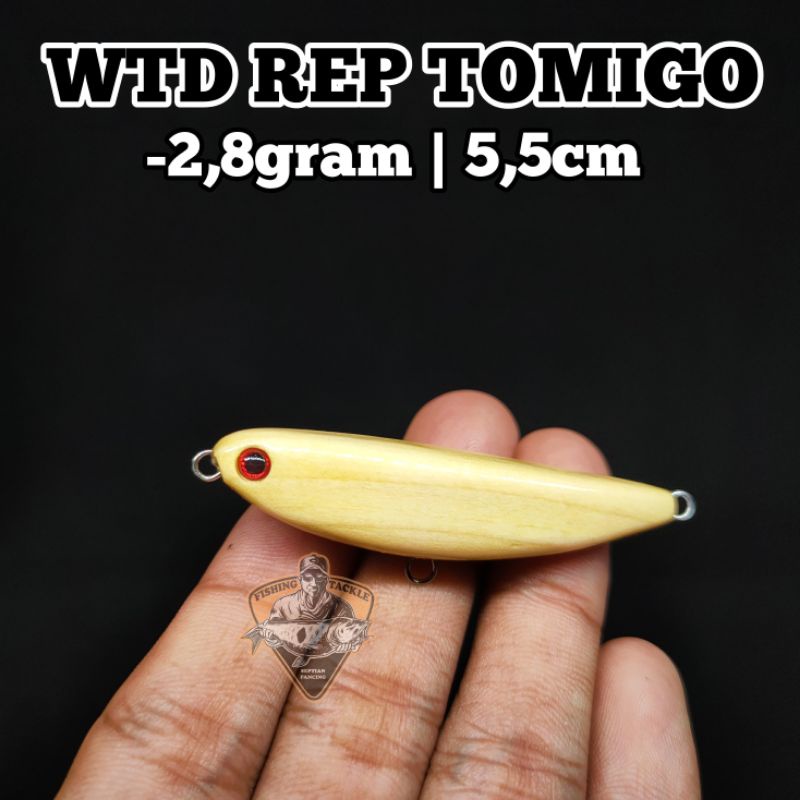 Lure Wtd Rep Tomigo Natural Kayu 5,5cm