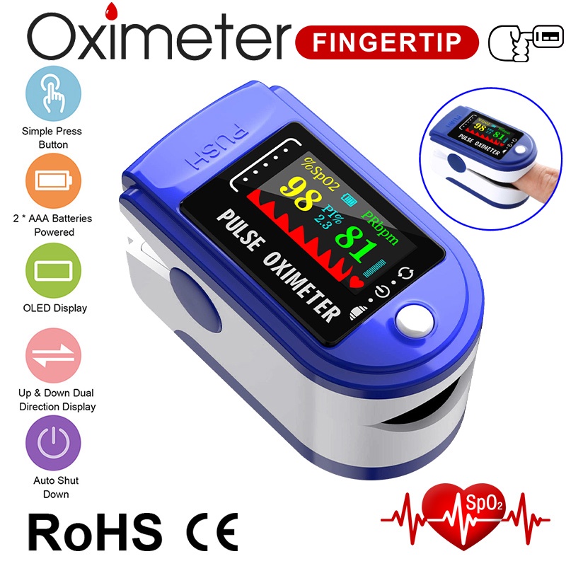 Finger Clip Pulse Oximeter Home Oxygen Saturation Monitor Finger Pulse Heart Rate Meter