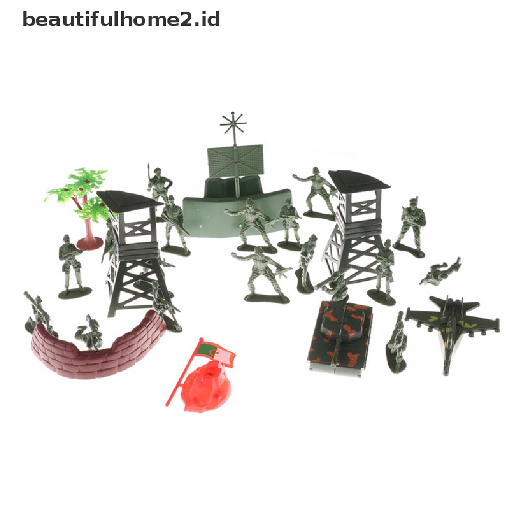 (Beautifulhome2) Buku Literatur Bahasa MandarinId 21pcs / Set Action Figure Tentara Bahan Plastik