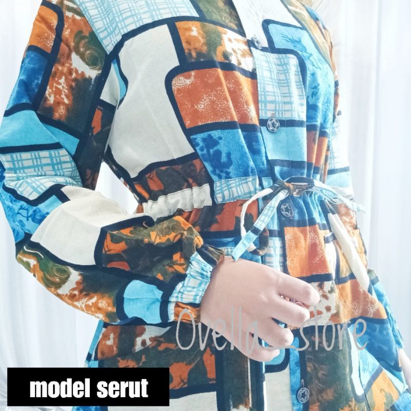 (SERI D) TUNIK KATUN LINEN/RAMI MODEL SERUT