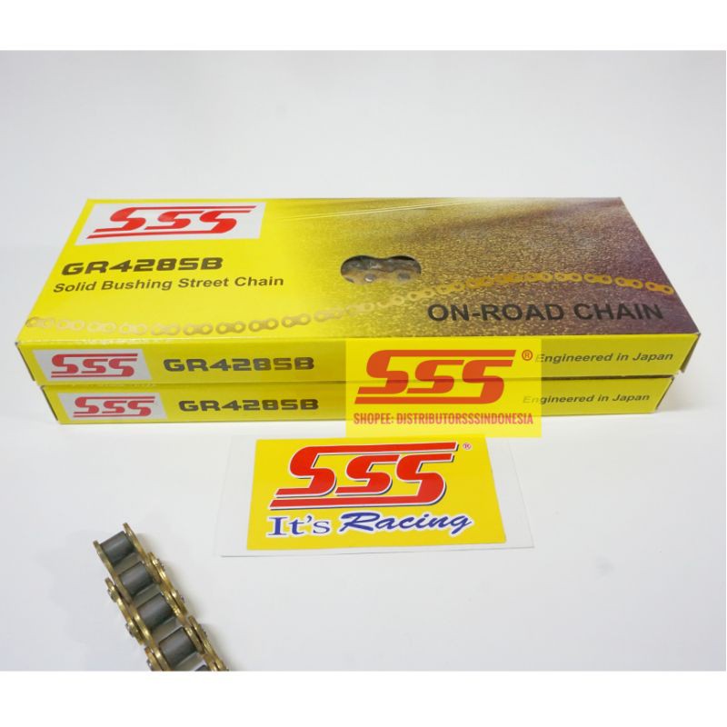 Rantai SSS Rantai Motor SSS Gold 428,415 -130,140 SB,HSB,HSBT Original