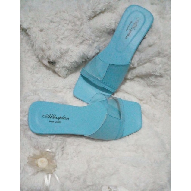 SANDAL TEPLEK WANITA MIKA KOMBINASI TERBARU 2021/SANDAL TEPLEK WANITA HAK DATAR MASAKINI/SANDAL MIKA