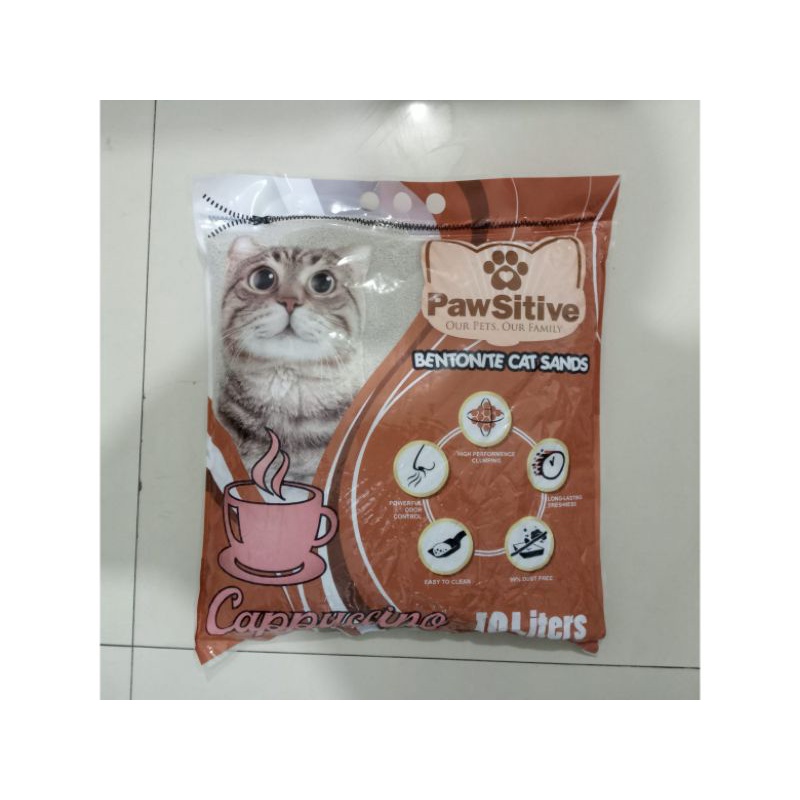 Pasir Kucing Pawsitive 10Liter Promo (Go-jek only) pasir kucing gumpal bentonite catsand
