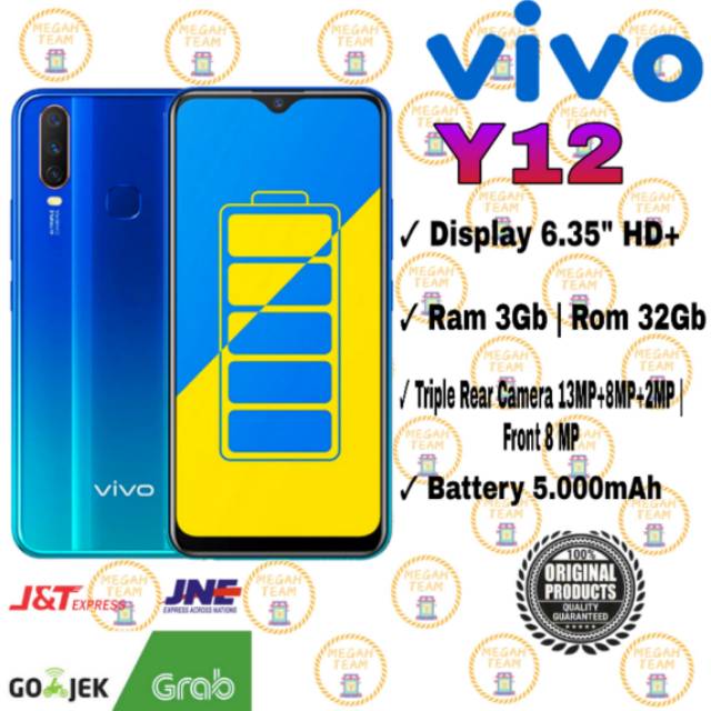 HP VIVO Y12 Ram 3/32Gb 3/64Gb New - Garansi Resmi