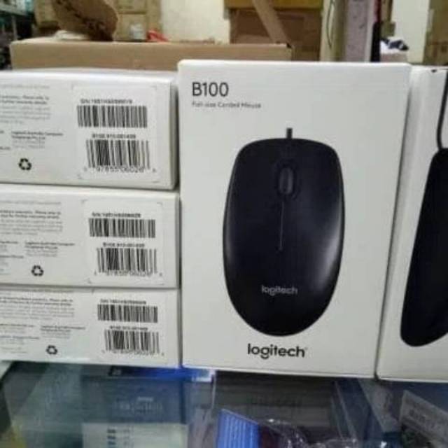 Logitech B100 Mouse Wired USB Original