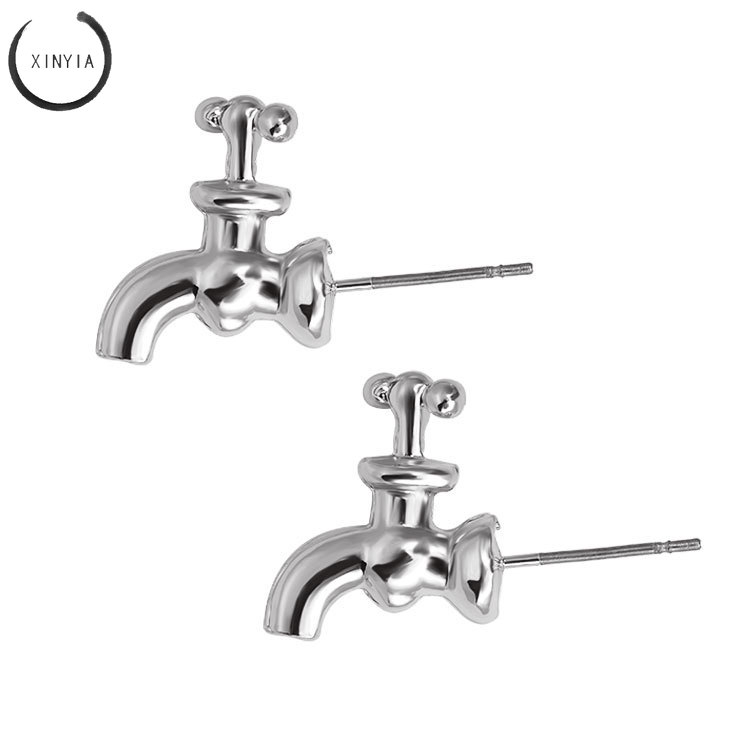 Anting-anting Pejantan 3D Alloy Faucet Shape Ms. Earrings Jewelry