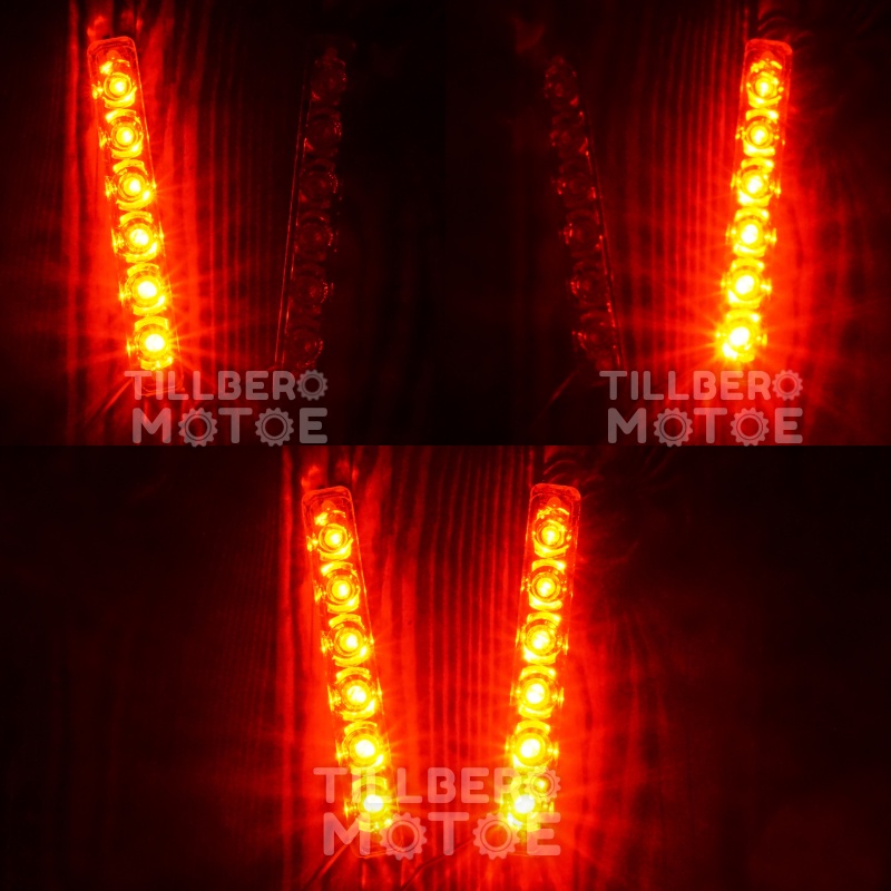 Lampu Motor kedip 6 LED DRL 2 Mode + Saklar Universal-3