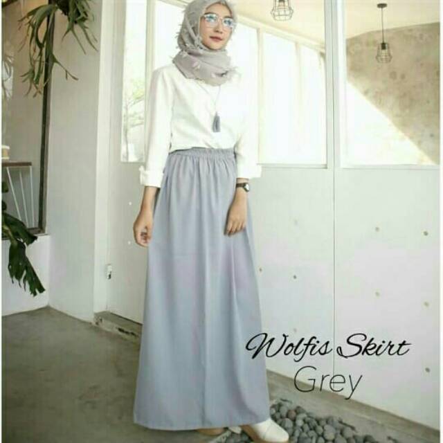 BAWAHAN ROK OOTD MASAKINI WOLVIS LEBAR PANJANG