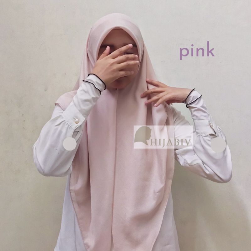 SEGI EMPAT PARIS PREMIUM FINISHING JAHIT TEPI ANTI LETOY (FREE POUCH)-PREMIUM PINK