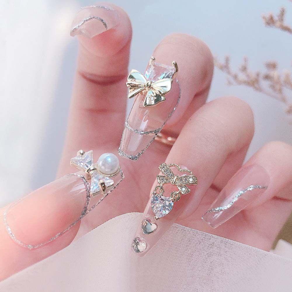 Agustina Nail Art Berlian Fashion Zirkon Pesona Kelinci Liontin Manicure Tools Jepang DIY Aksesoris Kuku