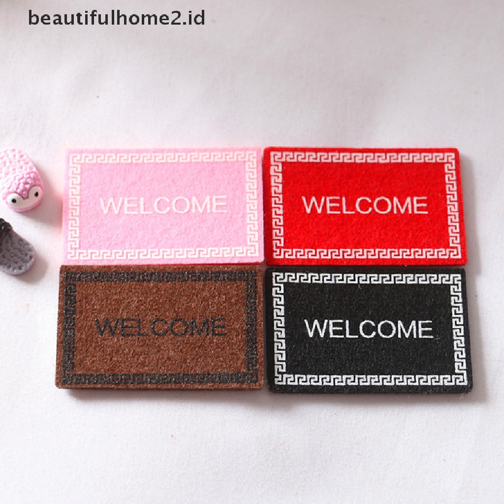 (Beautifulhome2.Id) Miniatur Karpet / Sandal Skala 1: 12 Untuk Dekorasi Rumah Boneka