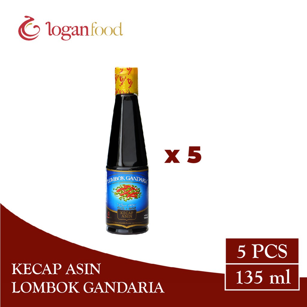 

Lombok Gandaria Paket Hemat Kecap Asin Botol PET 135 ml Isi 5
