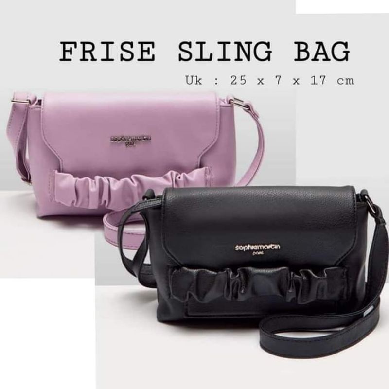 TAS FRISE SLING SOPHIE MARTIN PARIS TAS FRISE LILAC ; BLACK SOPHIE MARTIN PARIS PROMO MURAH
