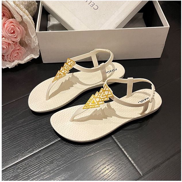 TOPGROSIR TG1606 Sandal Jepit Wanita Import Mode Bohemian / Sandal Pantai / Nyaman / jelly