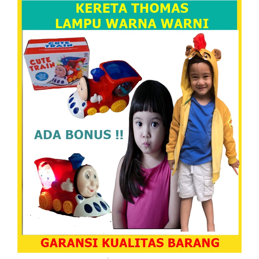 THOMAS KERETA API LAMPU WARNA WARNI MAINAN MURAH MAINAN ANAK ANAK MAINAN KERETA MAINAN COWOK CEWEK