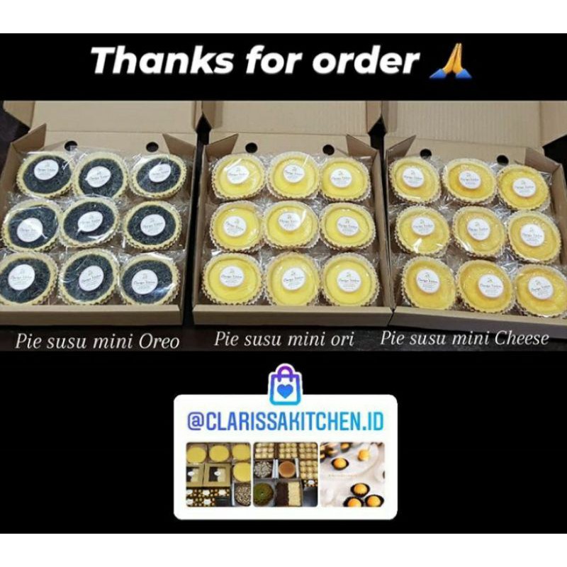 

Pie susu mini Original / cheese / choco / oreo