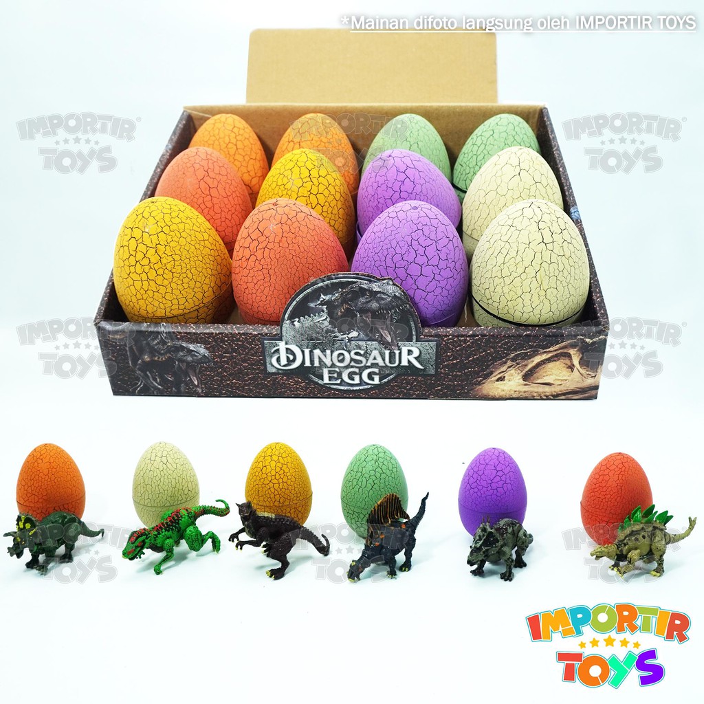 Mainan Dinosaurus Telur Egg Warna Warni Besar Rakitan Unik Berkualitas