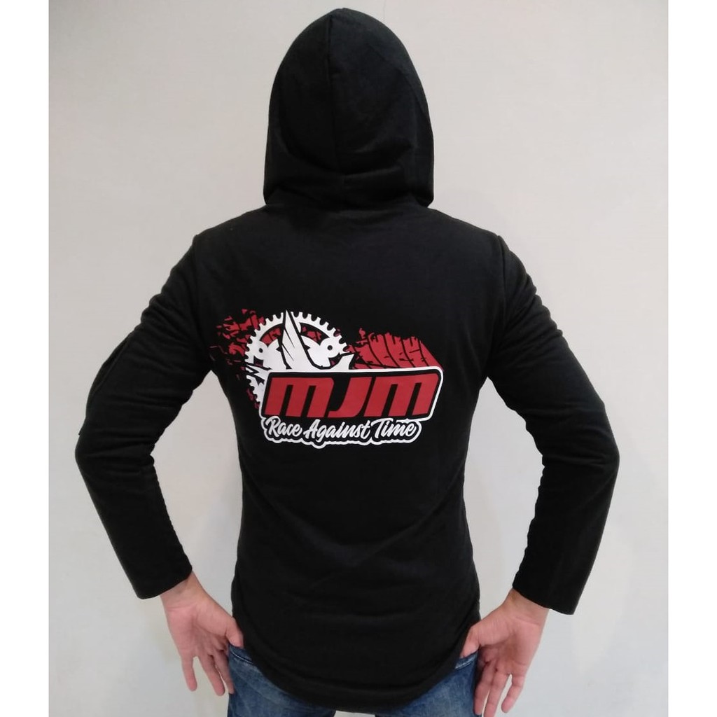 Kaos MJM Racing Hoodie Tshirt Pria Lengan Panjang
