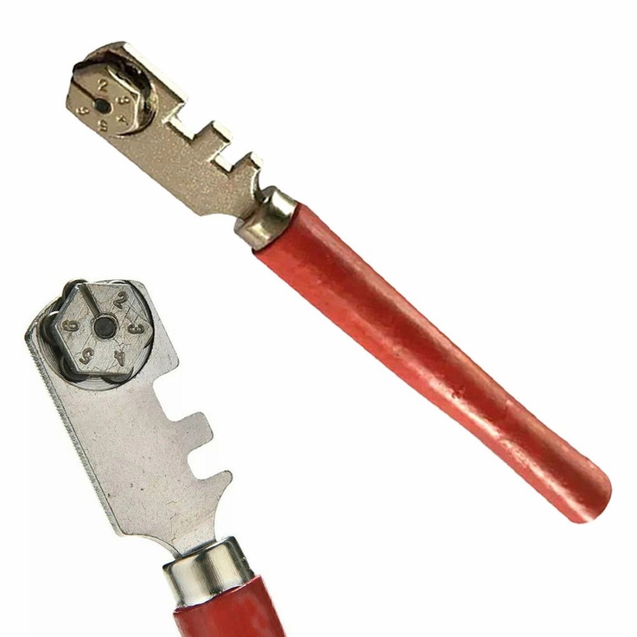 Pisau Pemotong Kaca Alat Potong Kaca warna MERAH Glass Cutter Diamond Cutting Blade Tool