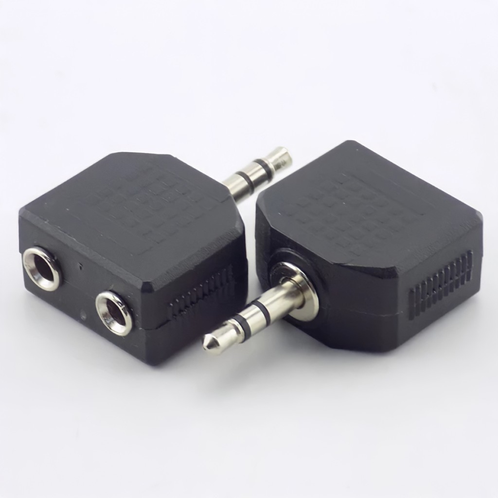 Converter T Mini to mini Stereo 3.5mm / Jack 2 Female to 1 Male