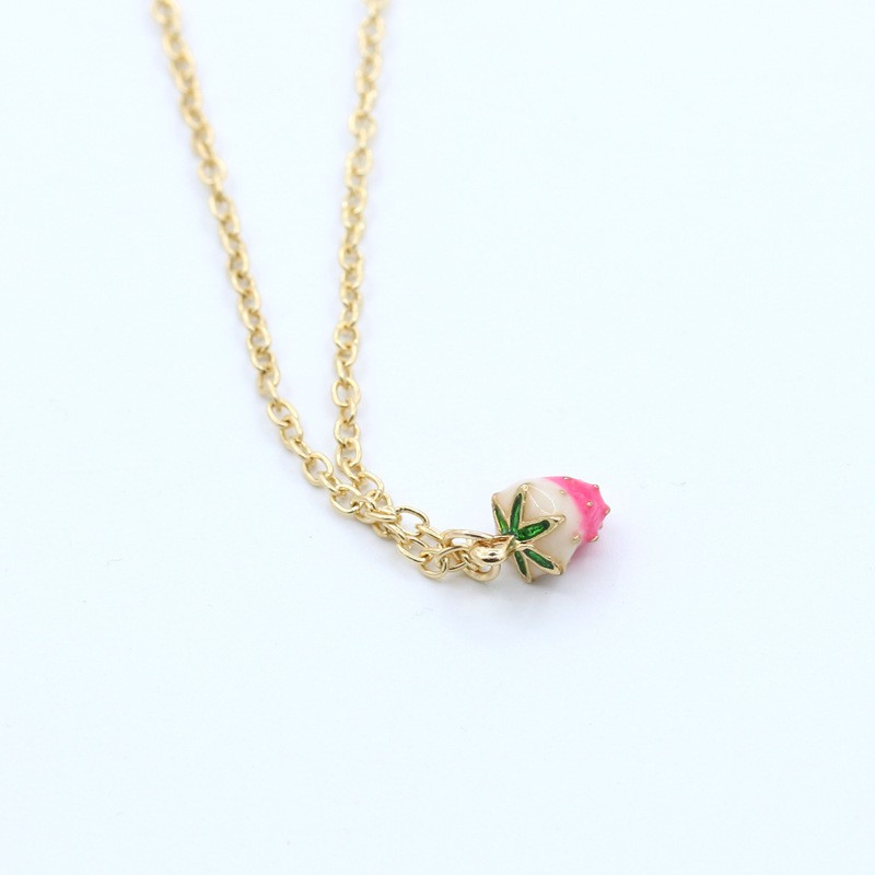 Kalung Strawberry Super Cute Rantai Rumbai Panjang Rumbai Indah