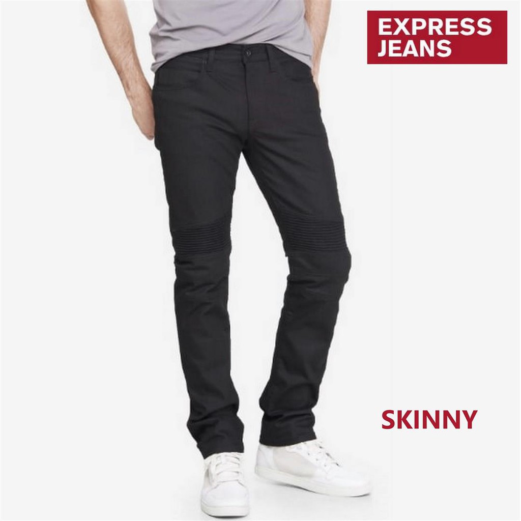 Celana Jeans Pria Branded EXPRESS Original Rocco Slim fit skinny leg black stretch murah sisa ekspor
