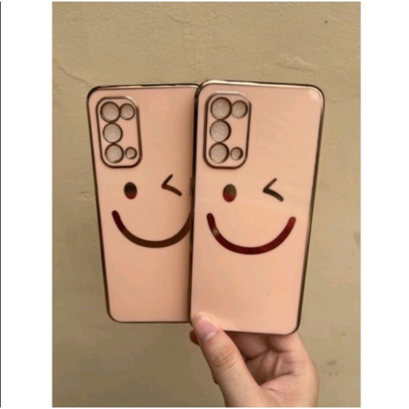 casing silikon glossy edge chrome edge style nya for vivo y91/95 y91c y12s y20 y30/y50 xiomi redmi 9