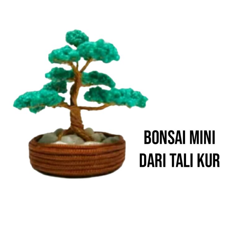 hiasan rumah bonsai mini dari tali kur