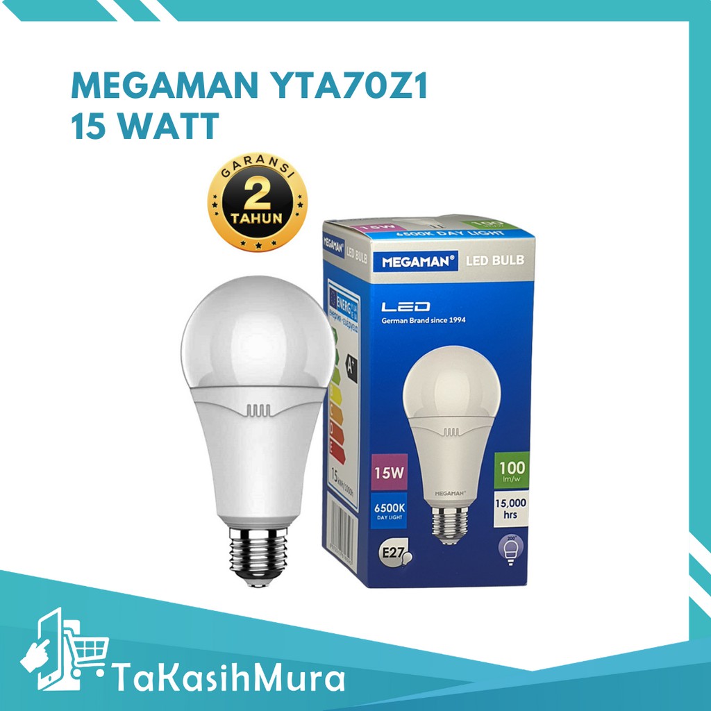 Megaman YTA70Z1 15W E27 LED A BULB DL 6500K MEGAMAN ORIGINAL - Lampu Bohlam