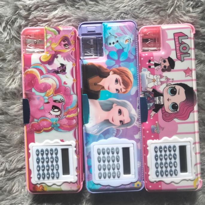 

kotak pensil anak anak karakter/kotak pensil kalkulator