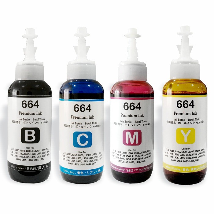 Tinta Premium Ink 664 1 SET refill printer epson L110 L120 L200 L210 L220 L300 L310 L350 L355 L360