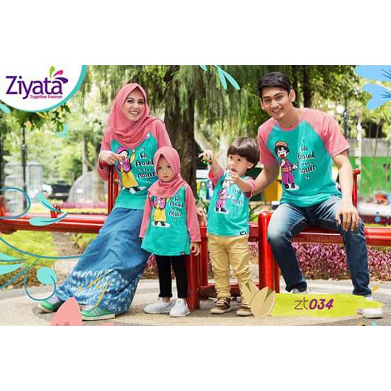 KAOS COUPLE ZIYATA || KAOS KELUARGA || ZIYATA T-SHIRT FAMILY ZT 034 || SIAP KIRIM