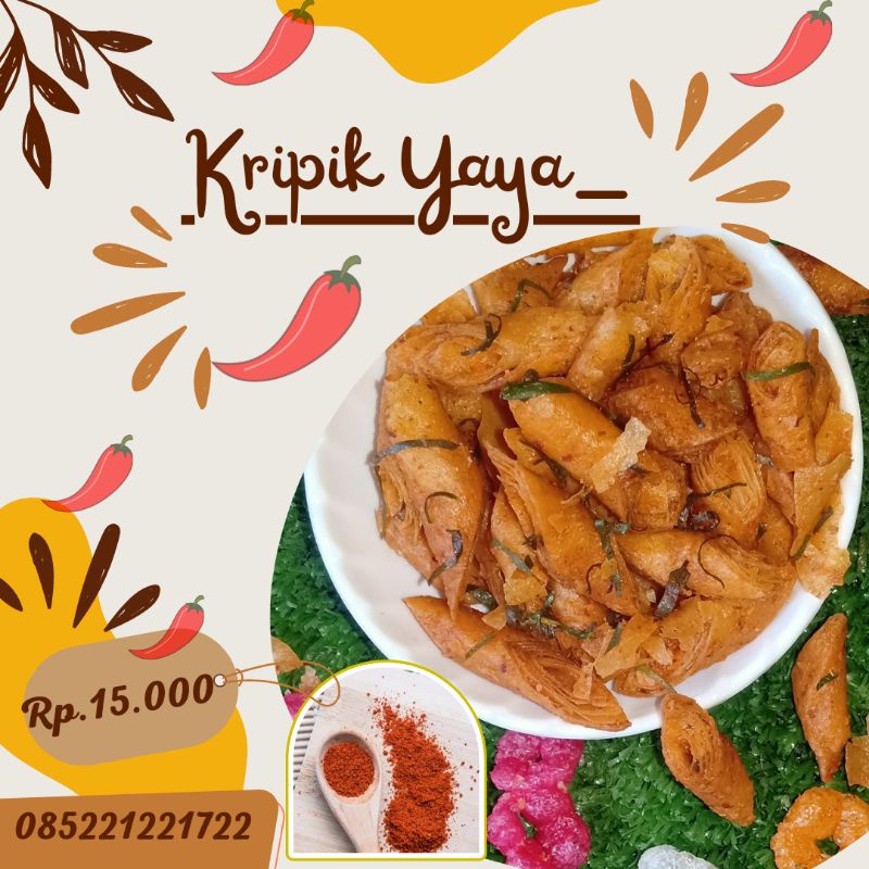 

keripik popia pedas daun jeruk / keripik lumpia kering pedas daun jeruk / keripik pedas / keripik setan / cemilan pedas