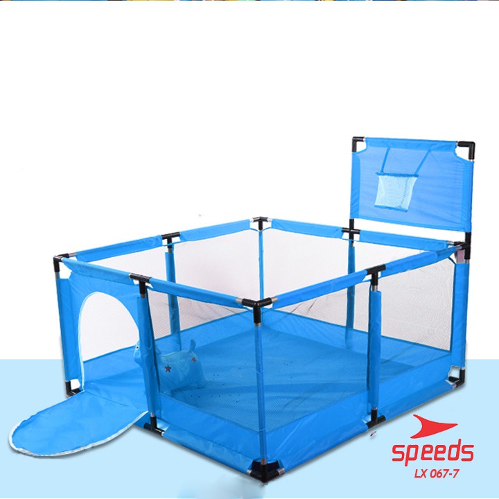 Playpen Pool Balls SPEEDS Pagar Kolam Anak / Bayi Pagar Anak Playpen Anak Keselamatan Barrier 067-7-Biru Kotak