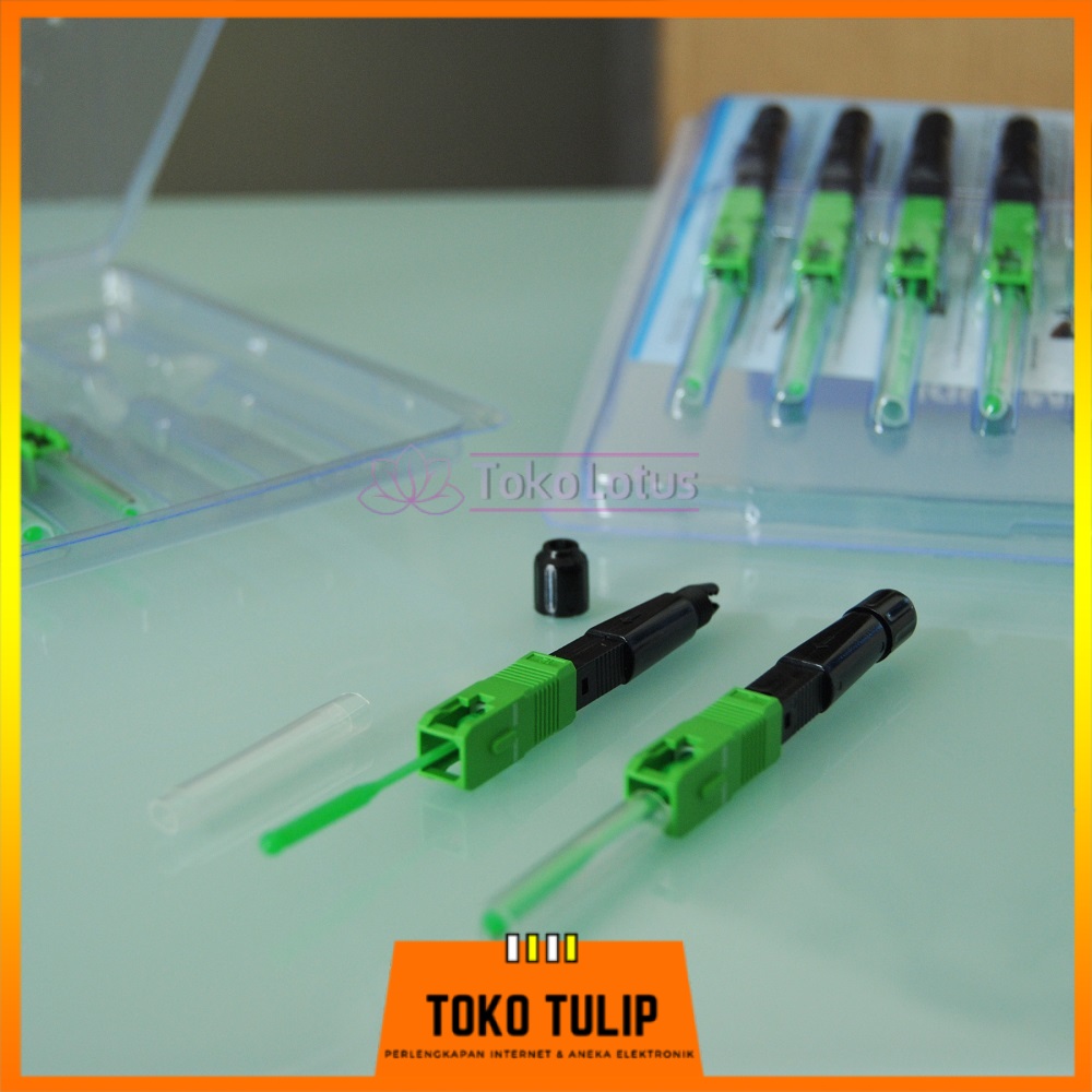 1Pack/5Pcs Splice On Connector SOC SC/APC Untuk Sambungan Kabel Fiber Optik [BISA COD]