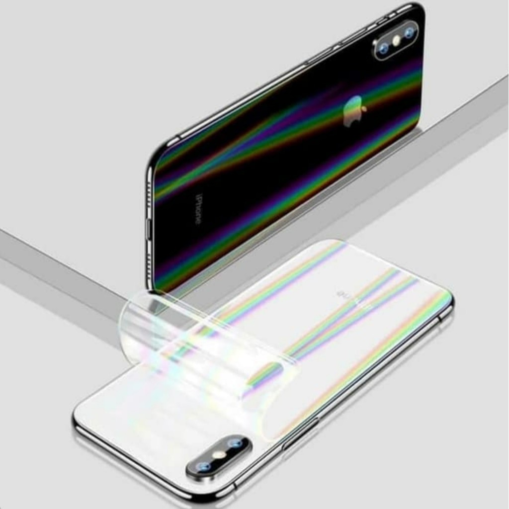 Skin Aurora Rainbow SAMSUNG Note 8 9 10 10+ 20 20 ULTRA lite Back Anti Gores Belakang