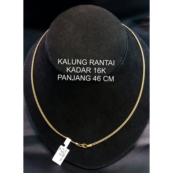 KALUNG WANITA DEWASA MODEL RANTAI PRES KADAR 700/16K